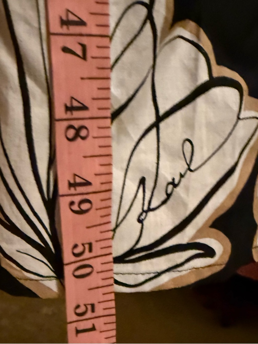 Karl Lagerfeld Black Midi Dress with Cream Floral Print - Picture 10 of 10